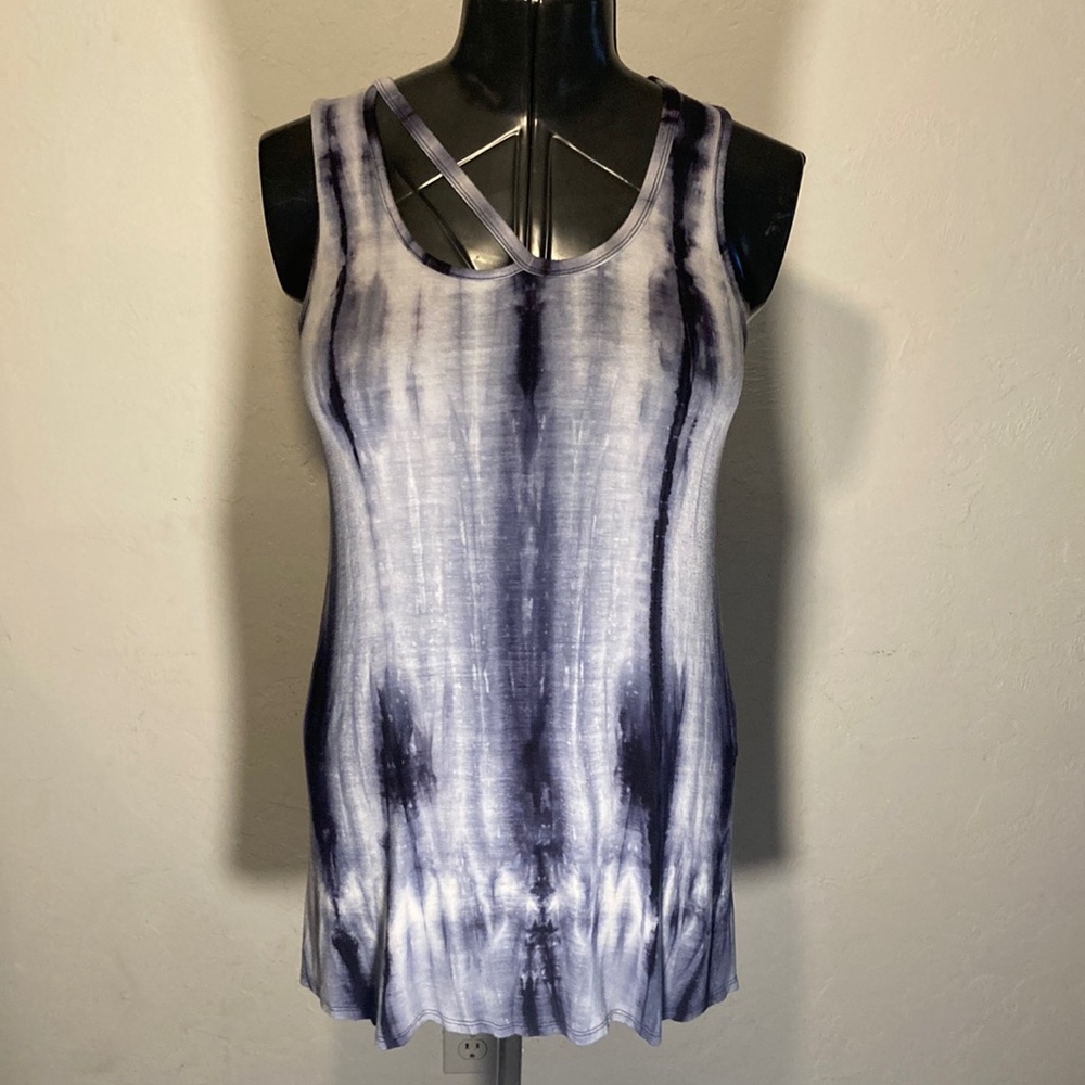 Charlotte Russe Blue Tie-Dye Dress Coverup Small